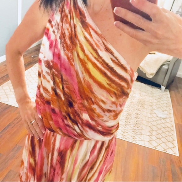 NWT Suzi Chin for Maggy Boutique Shoulder Dress 4 - Picture 2 of 8